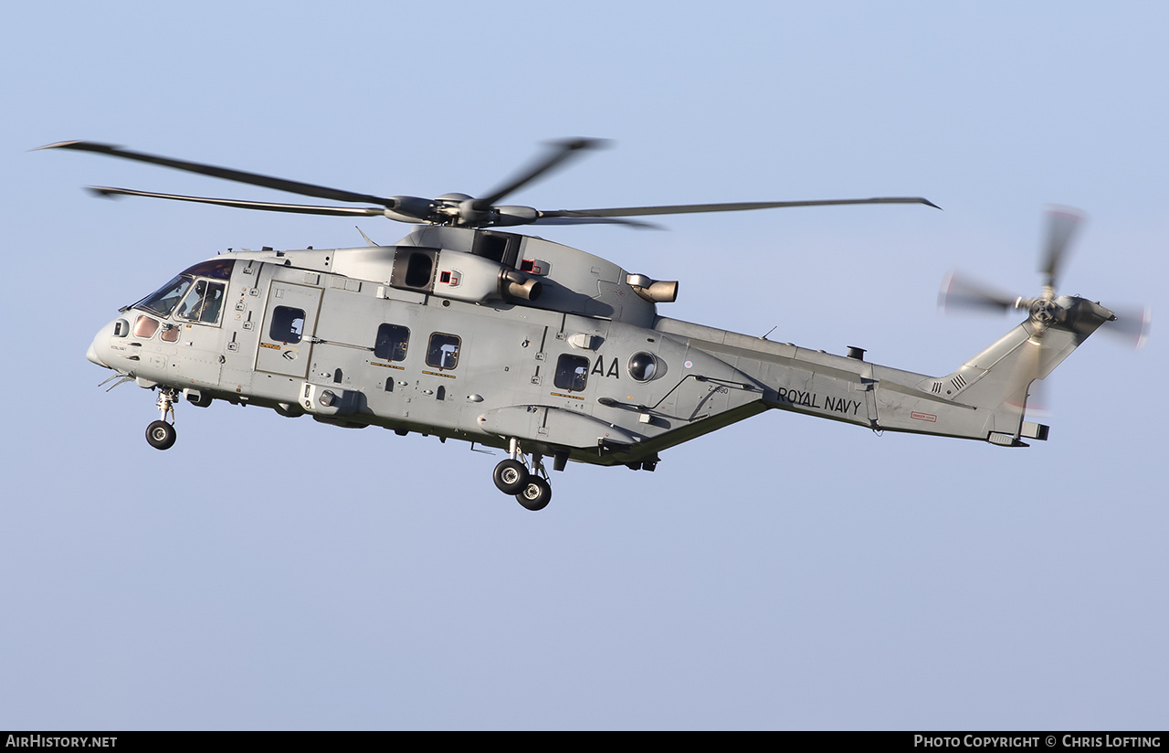 Aircraft Photo of ZJ990 | AgustaWestland EH101-512 Merlin HC4A | UK - Navy | AirHistory.net #530275