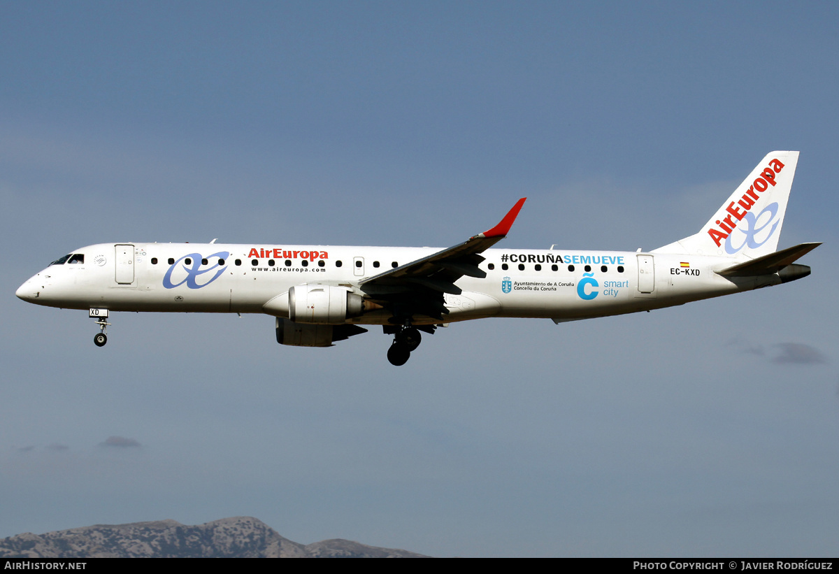 Aircraft Photo of EC-KXD | Embraer 195LR (ERJ-190-200LR) | Air Europa | AirHistory.net #530309