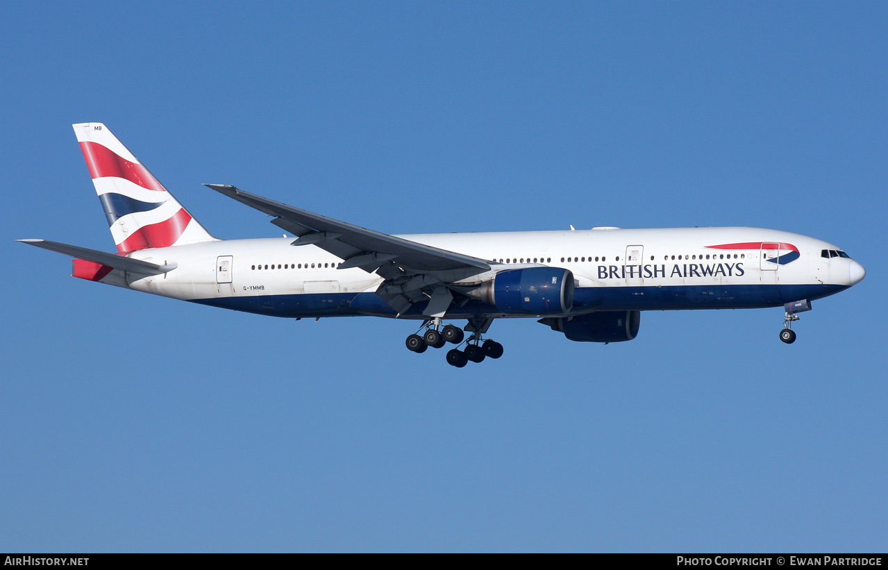 Aircraft Photo of G-YMMB | Boeing 777-236/ER | British Airways | AirHistory.net #530312