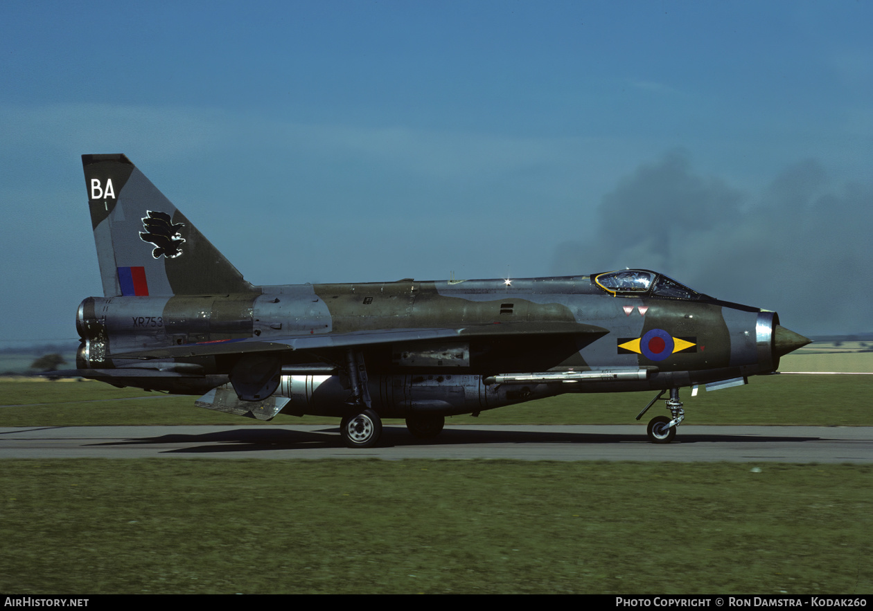 Aircraft Photo of XR753 | English Electric Lightning F6 | UK - Air Force | AirHistory.net #530452