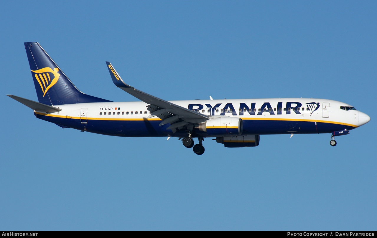 Aircraft Photo of EI-DWP | Boeing 737-8AS | Ryanair | AirHistory.net #530469