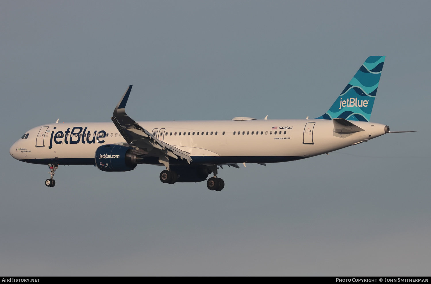 Aircraft Photo of N4064J | Airbus A321-271NX | JetBlue Airways | AirHistory.net #530574