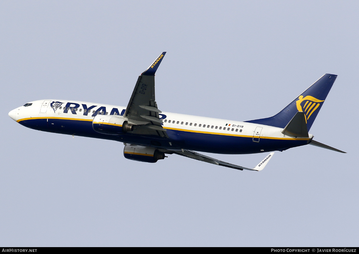 Aircraft Photo of EI-DYR | Boeing 737-8AS | Ryanair | AirHistory.net #530614