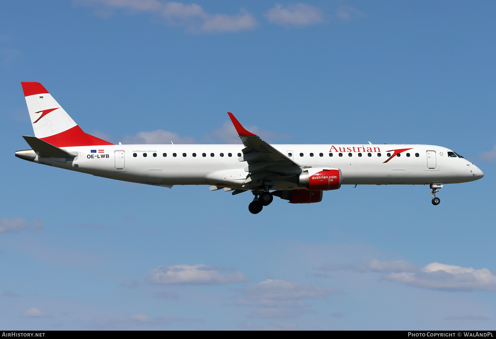 Aircraft Photo of OE-LWB | Embraer 195LR (ERJ-190-200LR) | Austrian Airlines | AirHistory.net #530653