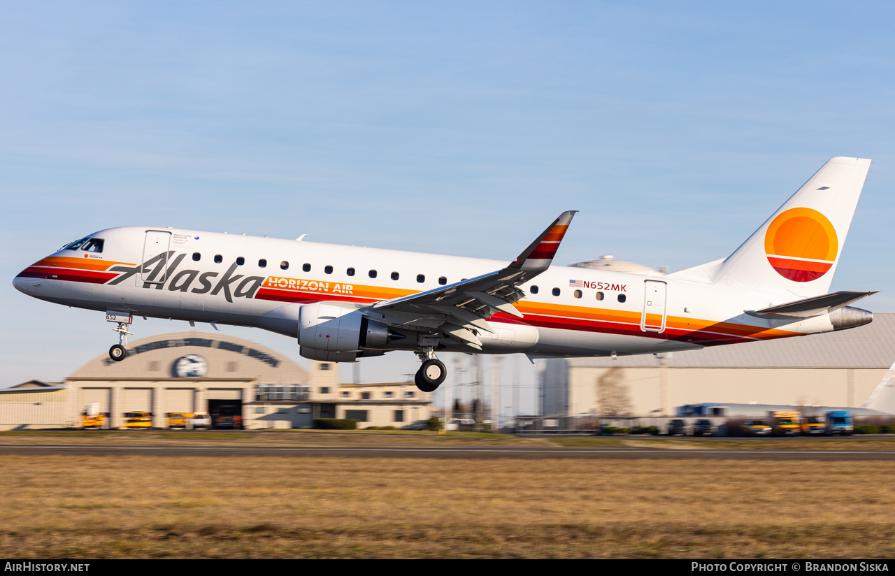 Aircraft Photo of N652MK | Embraer 175LR (ERJ-170-200LR) | Alaska Airlines | AirHistory.net #530704