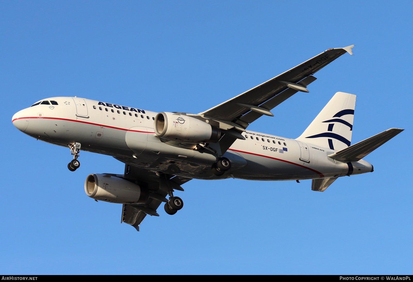 Aircraft Photo of SX-DGF | Airbus A319-132 | Aegean Airlines | AirHistory.net #530778
