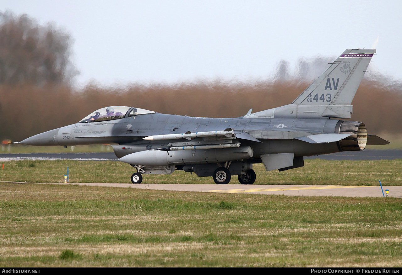 Aircraft Photo of 88-0443 / AF88-443 | General Dynamics F-16CM Fighting Falcon | USA - Air Force | AirHistory.net #530847
