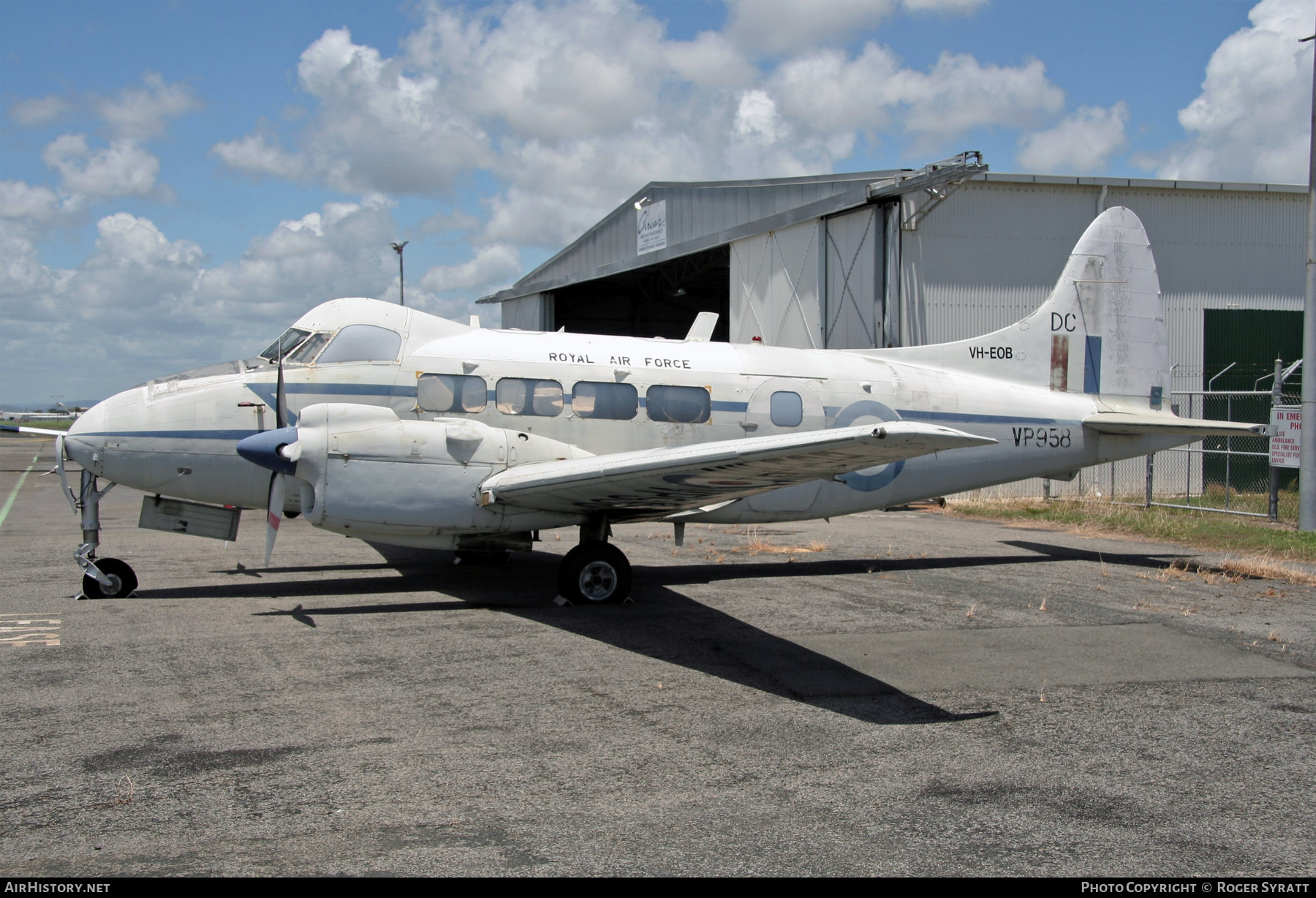 Aircraft Photo of VH-EOB / VP958 | De Havilland D.H. 104 Dove 8 | UK - Air Force | AirHistory.net #530863