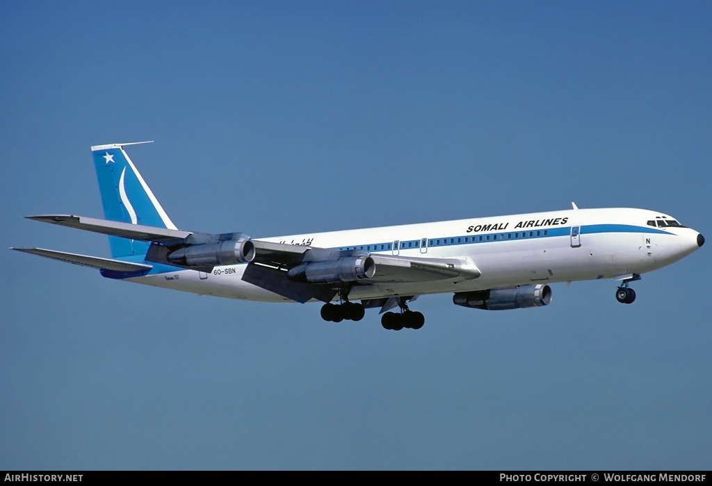 Aircraft Photo of 6O-SBN | Boeing 707-338C | Somali Airlines | AirHistory.net #531004