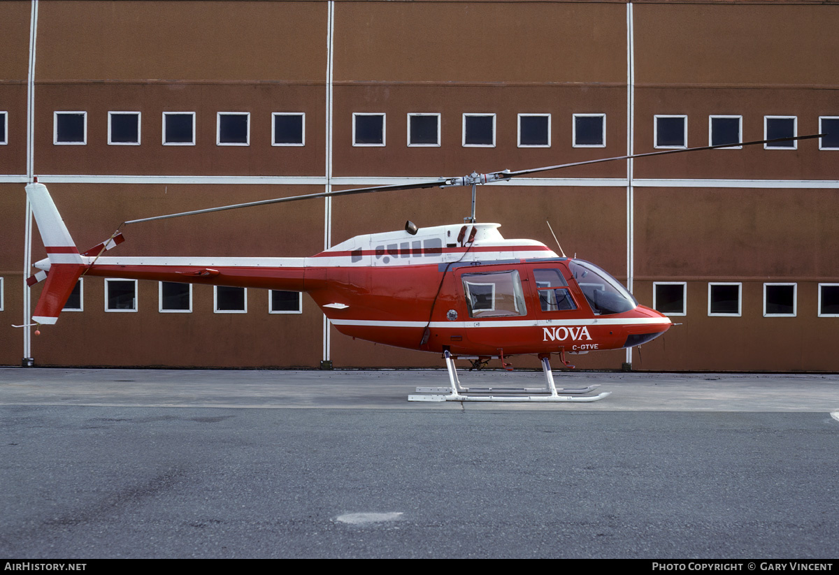 Aircraft Photo of C-GTVE | Bell 206B JetRanger II | Nova Helicopters | AirHistory.net #531018