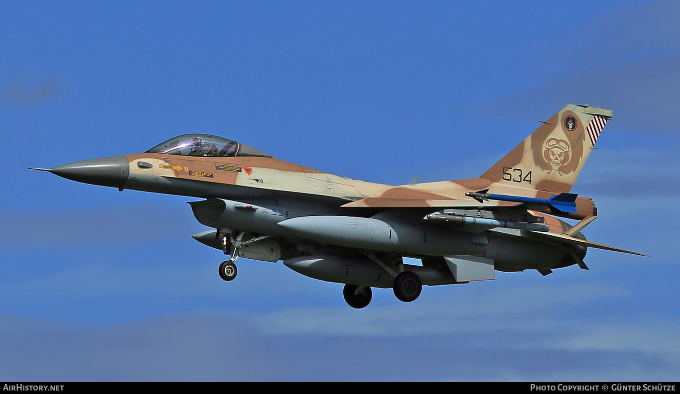 Aircraft Photo of 534 | General Dynamics F-16C Barak | Israel - Air Force | AirHistory.net #531026