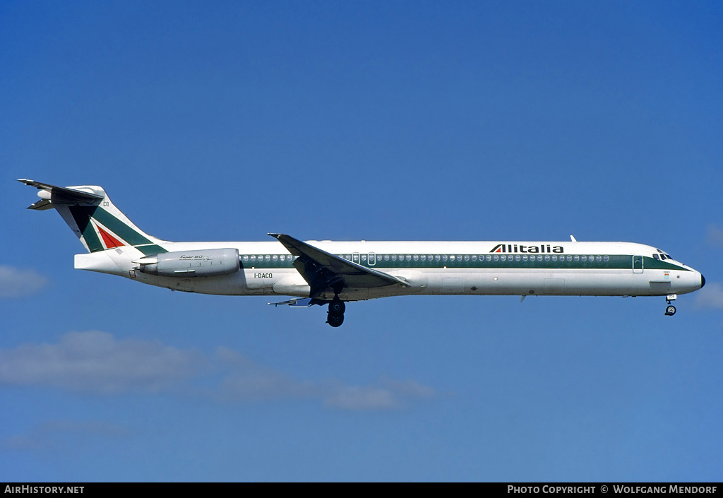 Aircraft Photo of I-DACQ | McDonnell Douglas MD-82 (DC-9-82) | Alitalia | AirHistory.net #531042