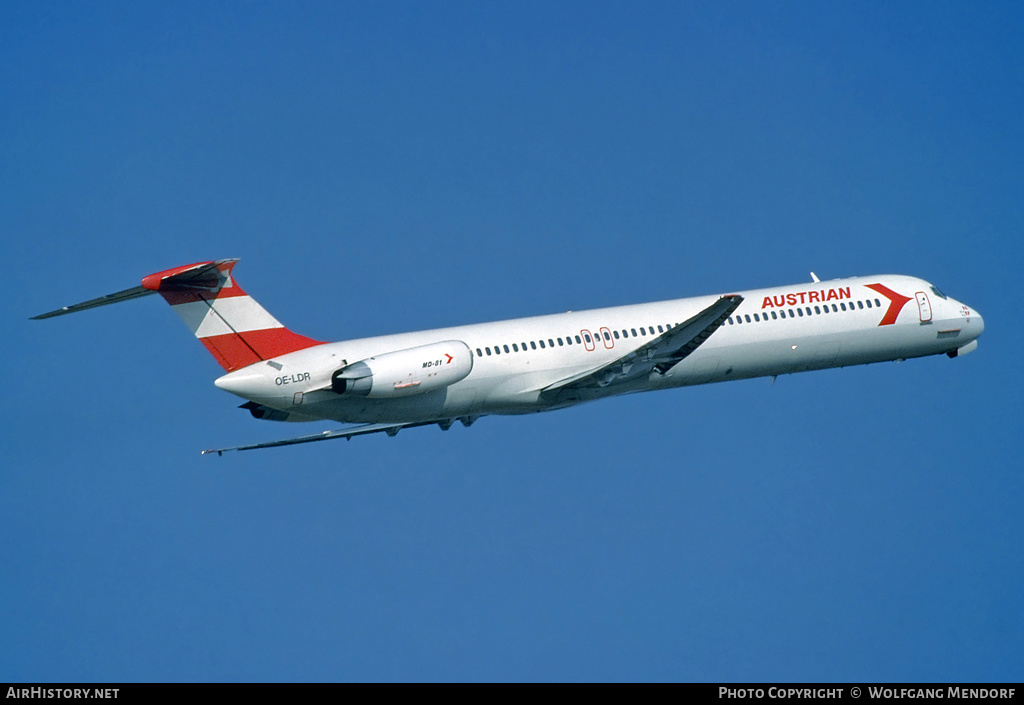 Aircraft Photo of OE-LDR | McDonnell Douglas MD-81 (DC-9-81) | Austrian Airlines | AirHistory.net #531086
