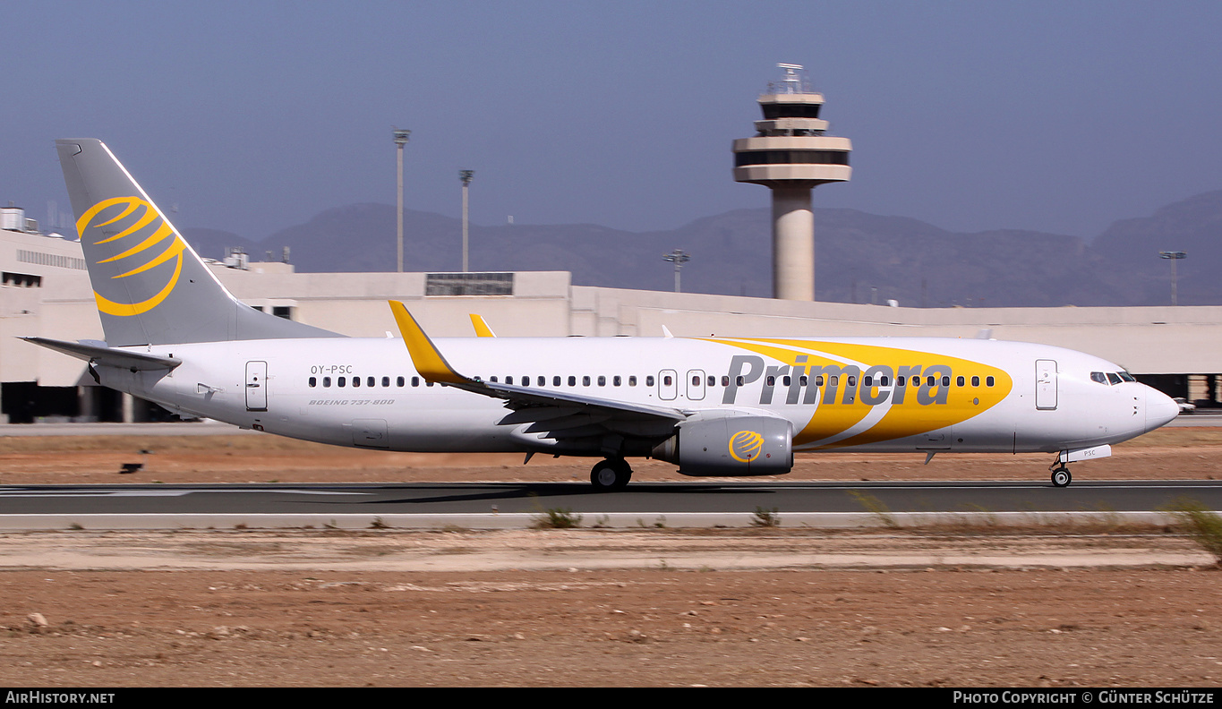 Aircraft Photo of OY-PSC | Boeing 737-8Q8 | Primera Air | AirHistory.net #531119