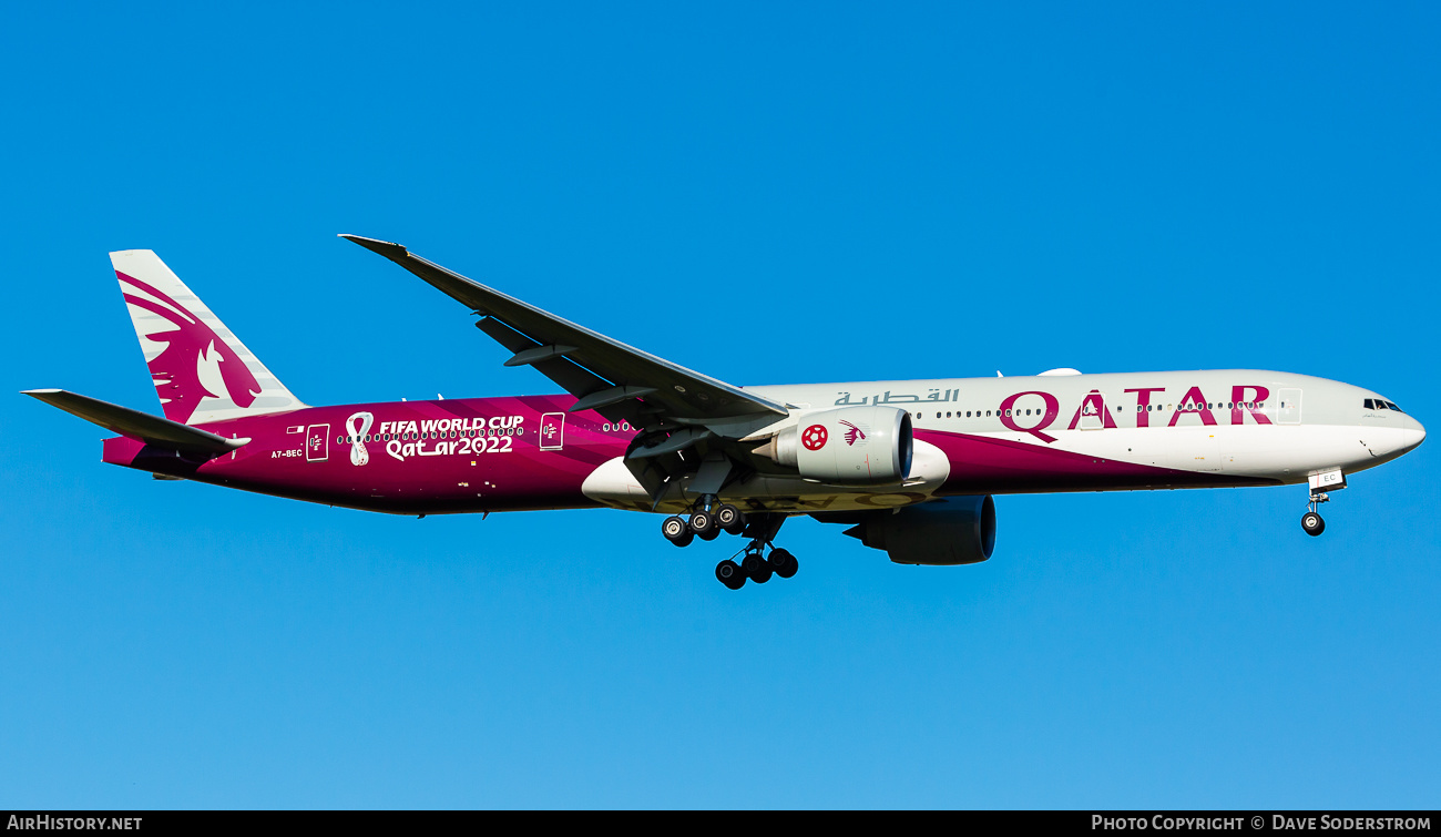 Aircraft Photo of A7-BEC | Boeing 777-3DZ/ER | Qatar Airways | AirHistory.net #531125