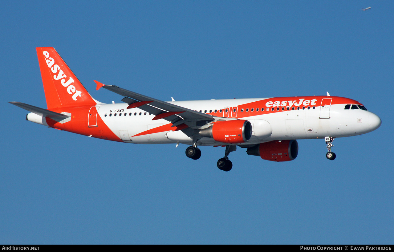 Aircraft Photo of G-EZWD | Airbus A320-214 | EasyJet | AirHistory.net #531163