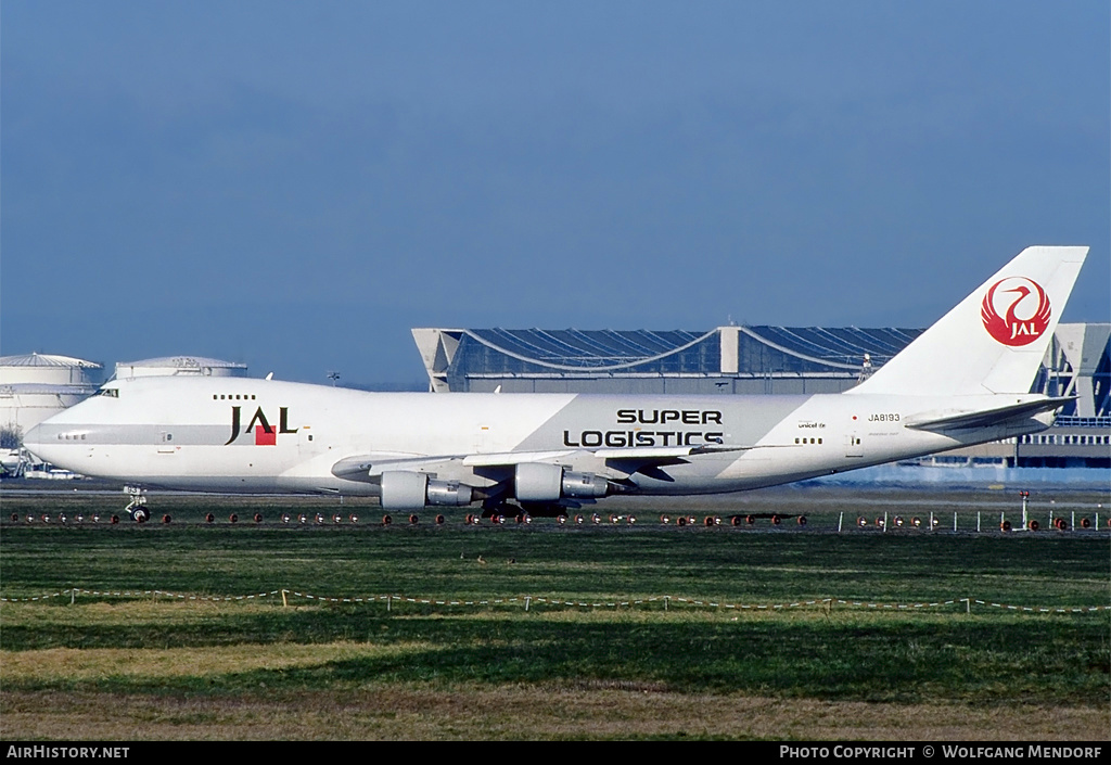 Aircraft Photo of JA8193 | Boeing 747-212B(SF) | Japan Airlines - JAL Super Logistics | AirHistory.net #531319