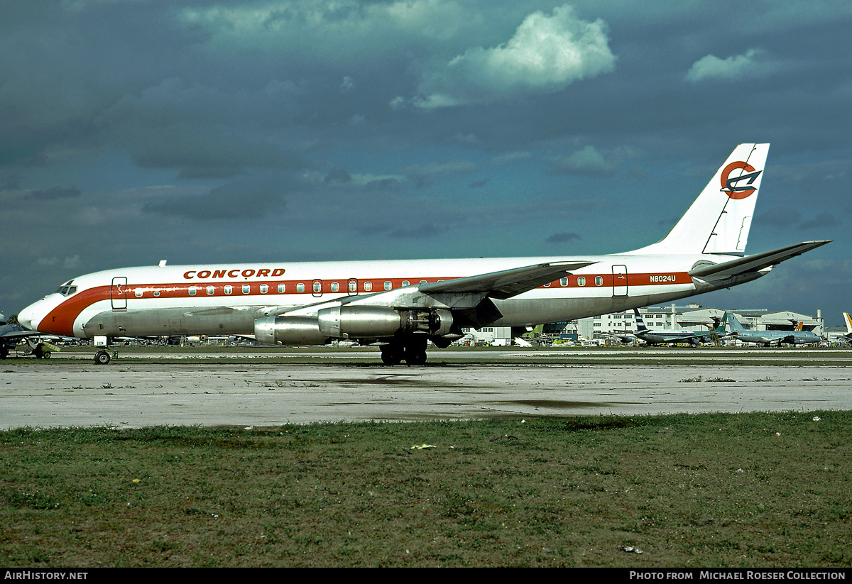 Aircraft Photo of N8024U | Douglas DC-8-21 | Concord International Airlines | AirHistory.net #531461