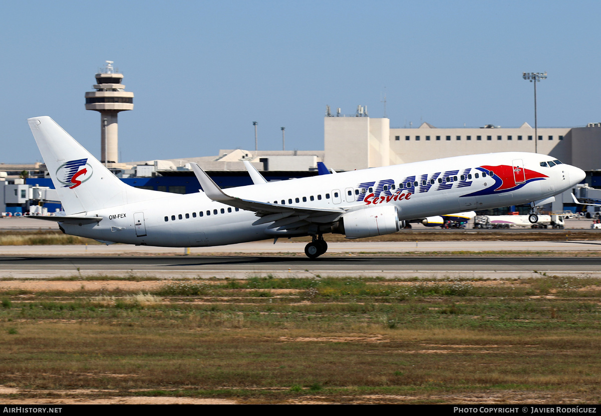 Aircraft Photo of OM-FEX | Boeing 737-8Q8 | Travel Service | AirHistory.net #531645