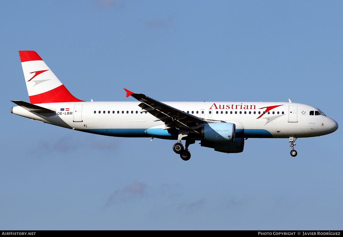 Aircraft Photo of OE-LBM | Airbus A320-214 | Austrian Airlines | AirHistory.net #531657