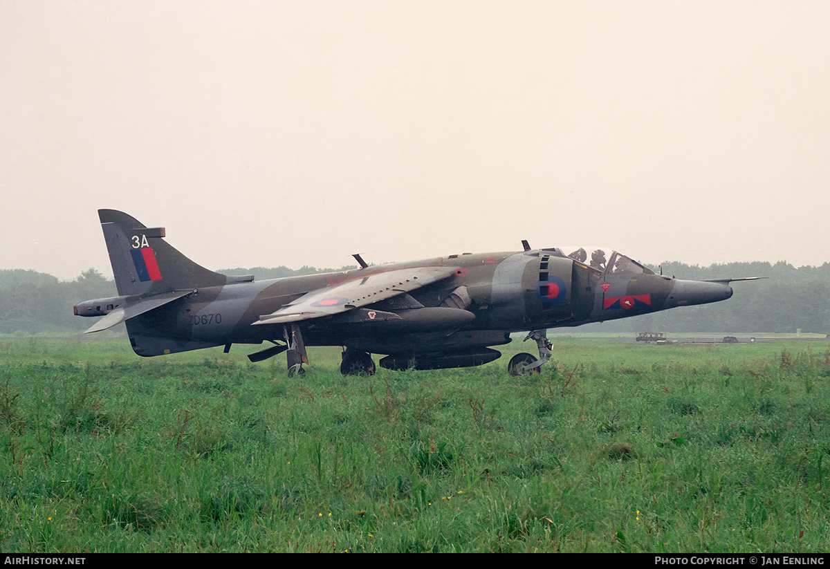 Aircraft Photo of ZD670 | Hawker Siddeley Harrier GR3 | UK - Air Force | AirHistory.net #531827