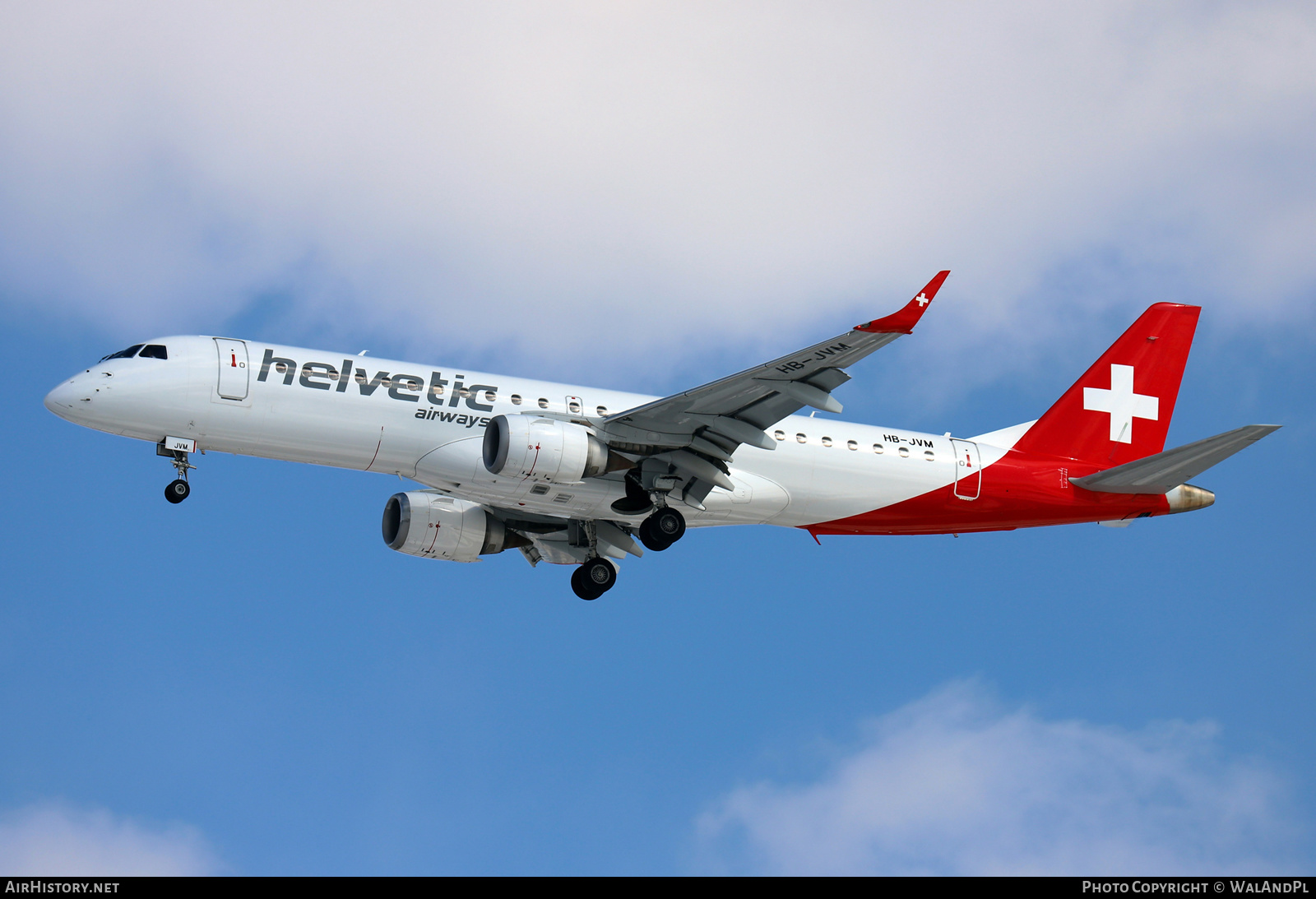 Aircraft Photo of HB-JVM | Embraer 190LR (ERJ-190-100LR) | Helvetic Airways | AirHistory.net #531864