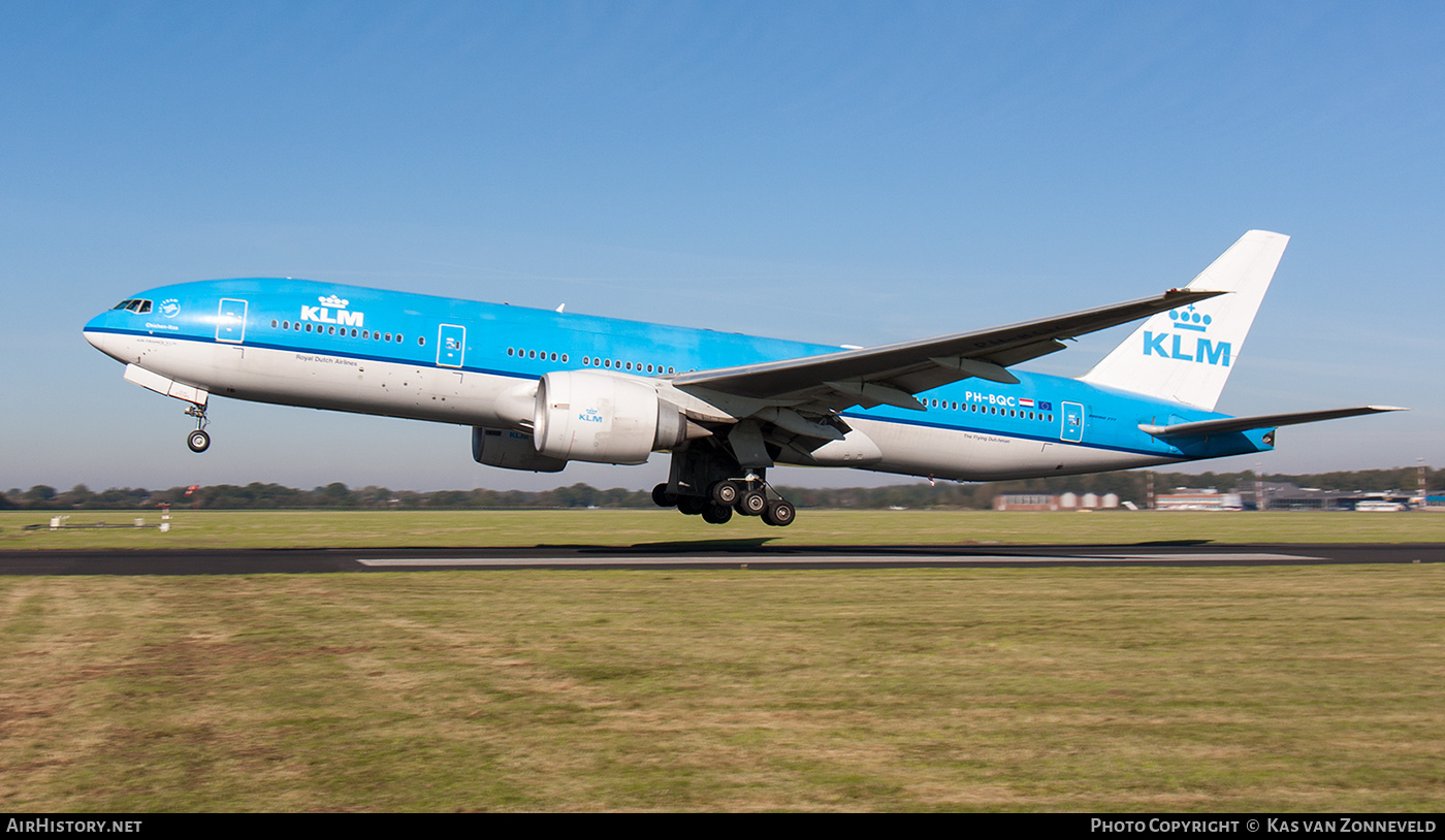 Aircraft Photo of PH-BQC | Boeing 777-206/ER | KLM - Royal Dutch Airlines | AirHistory.net #531915