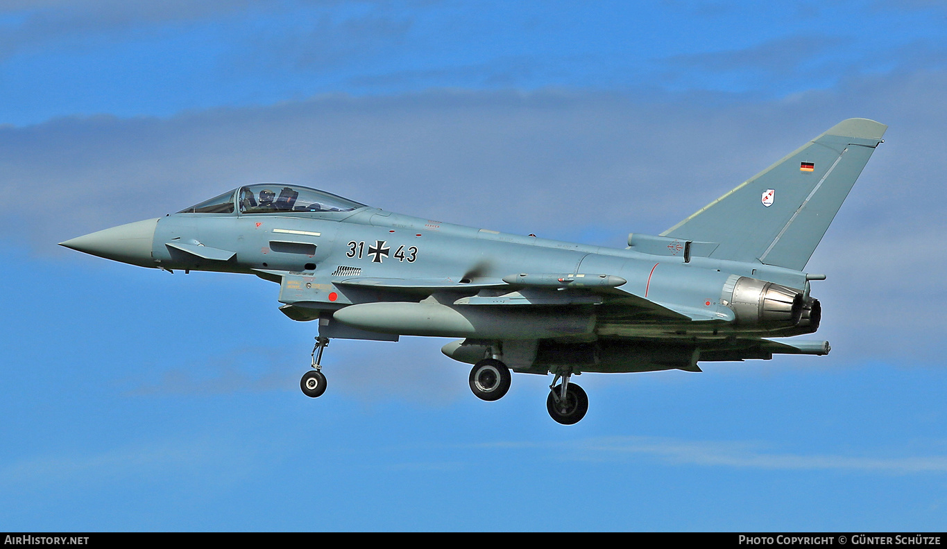 Aircraft Photo of 3134 | Eurofighter EF-2000 Typhoon S | Germany - Air Force | AirHistory.net #531924
