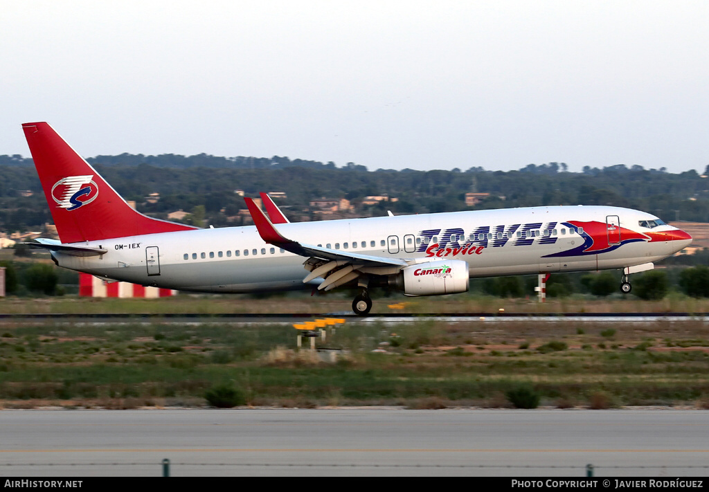 Aircraft Photo of OM-IEX | Boeing 737-8BK | Travel Service | AirHistory.net #531987