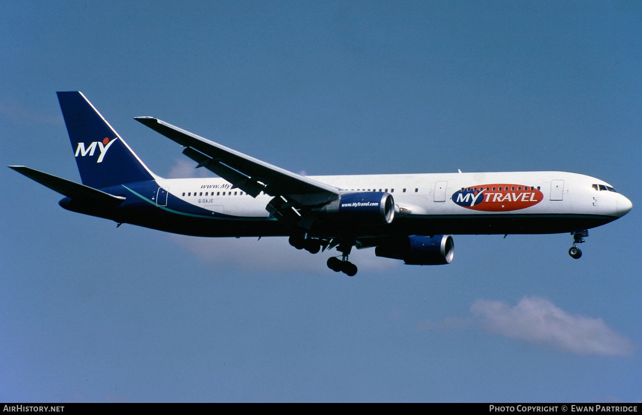 Aircraft Photo of G-DAJC | Boeing 767-31K/ER | MyTravel Airways | AirHistory.net #532016