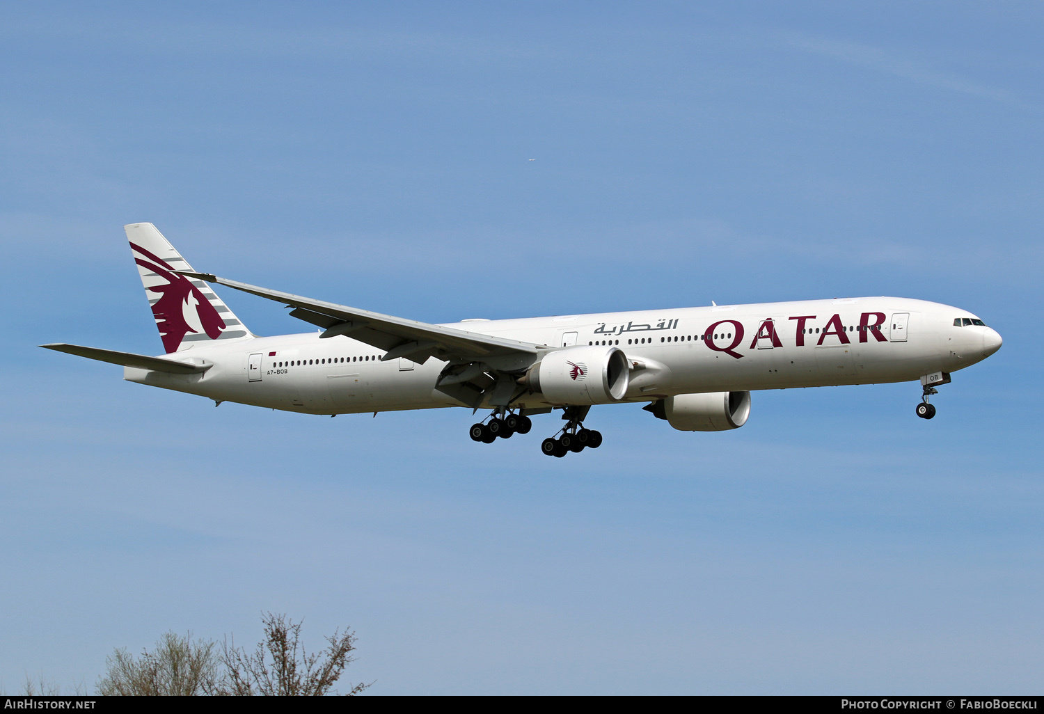 Aircraft Photo of A7-BOB | Boeing 777-367/ER | Qatar Airways | AirHistory.net #532049