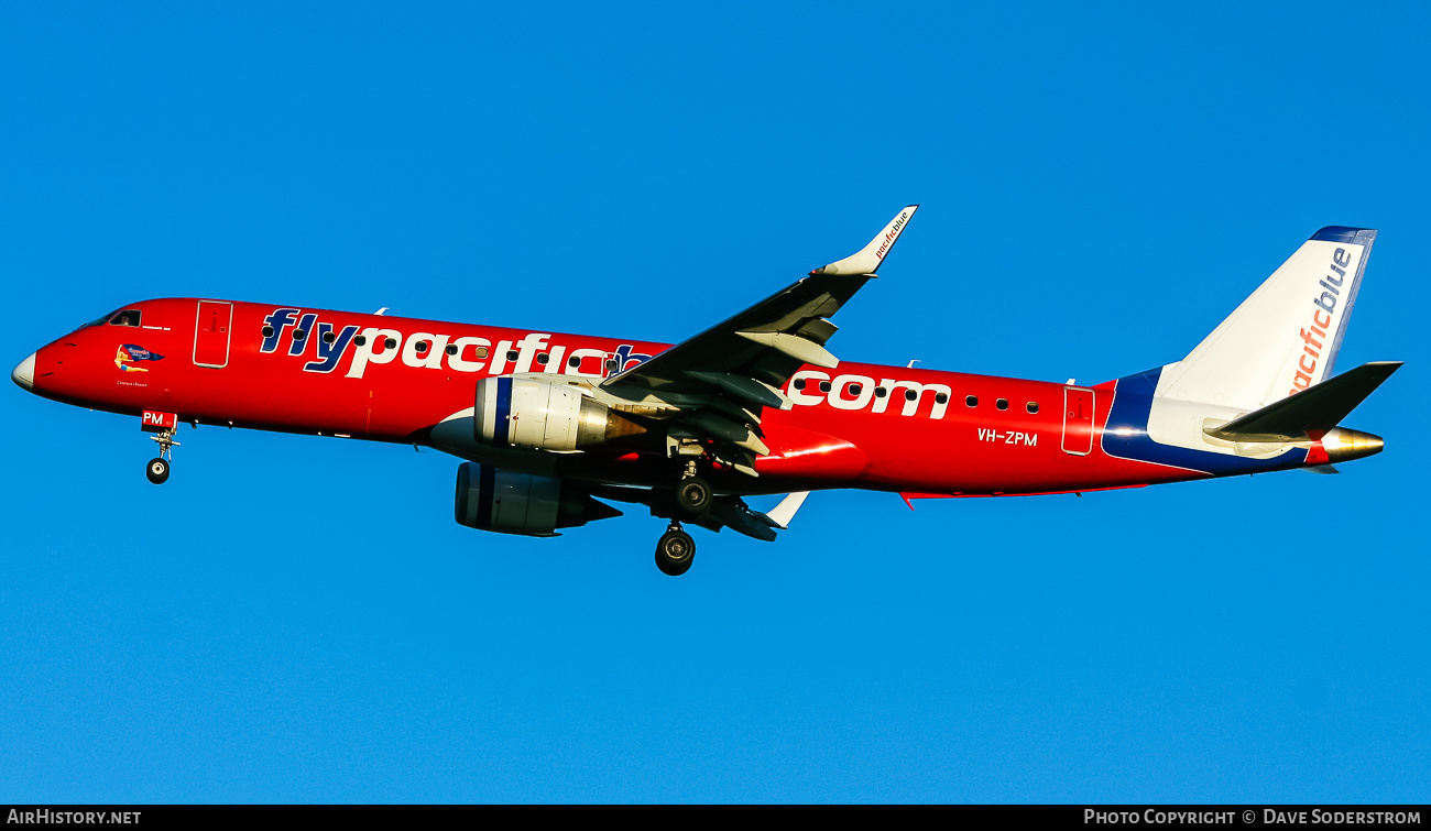 Aircraft Photo of VH-ZPM | Embraer 190AR (ERJ-190-100IGW) | Pacific Blue Airlines | AirHistory.net #532057