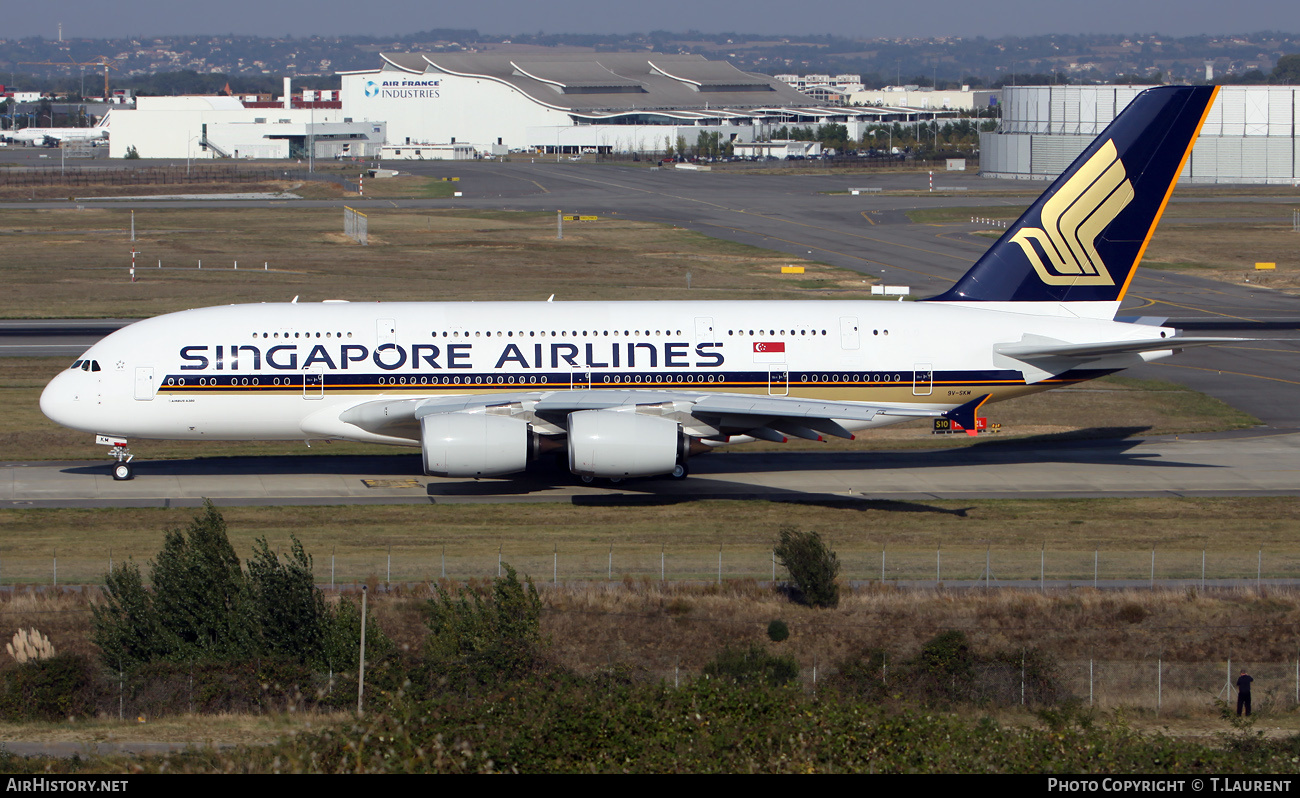 Aircraft Photo of 9V-SKM | Airbus A380-841 | Singapore Airlines | AirHistory.net #532099