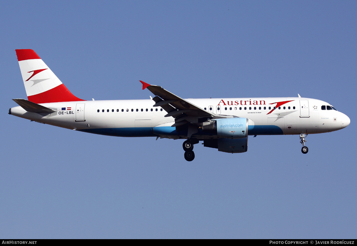 Aircraft Photo of OE-LBL | Airbus A320-214 | Austrian Airlines | AirHistory.net #532192