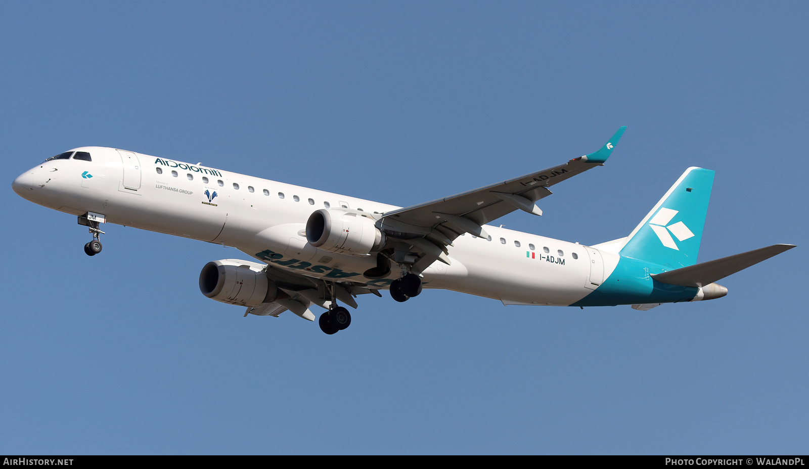 Aircraft Photo of I-ADJM | Embraer 195LR (ERJ-190-200LR) | Air Dolomiti | AirHistory.net #532196