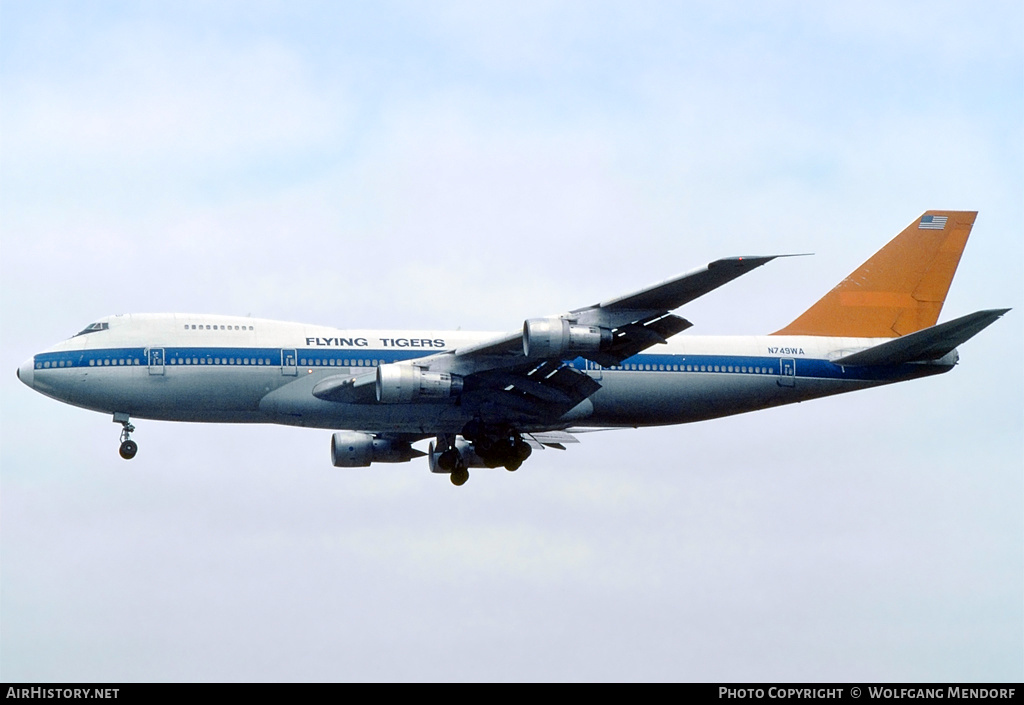 Aircraft Photo of N749WA | Boeing 747-273C | Flying Tigers | AirHistory.net #532384