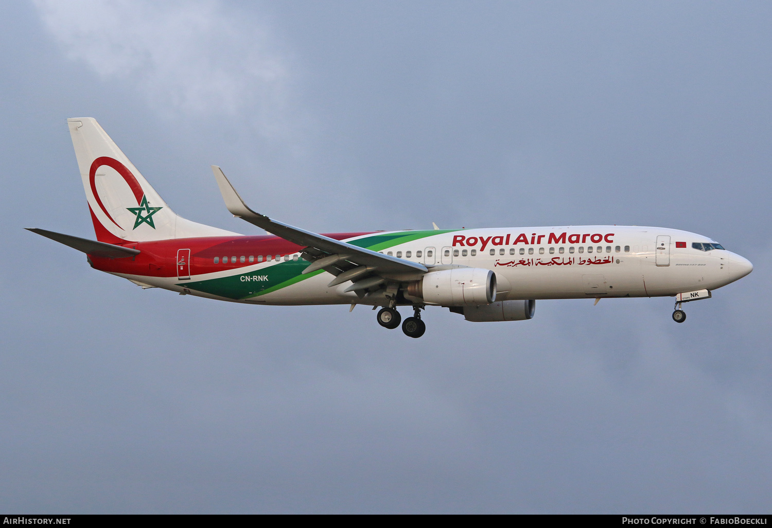 Aircraft Photo of CN-RNK | Boeing 737-8B6 | Royal Air Maroc - RAM | AirHistory.net #532482