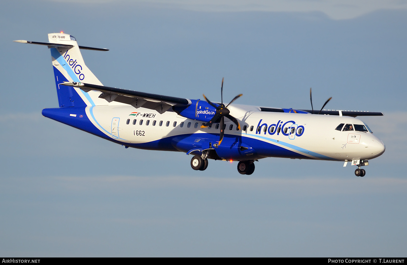 Aircraft Photo of F-WWEH | ATR ATR-72-600 (ATR-72-212A) | IndiGo | AirHistory.net #532675