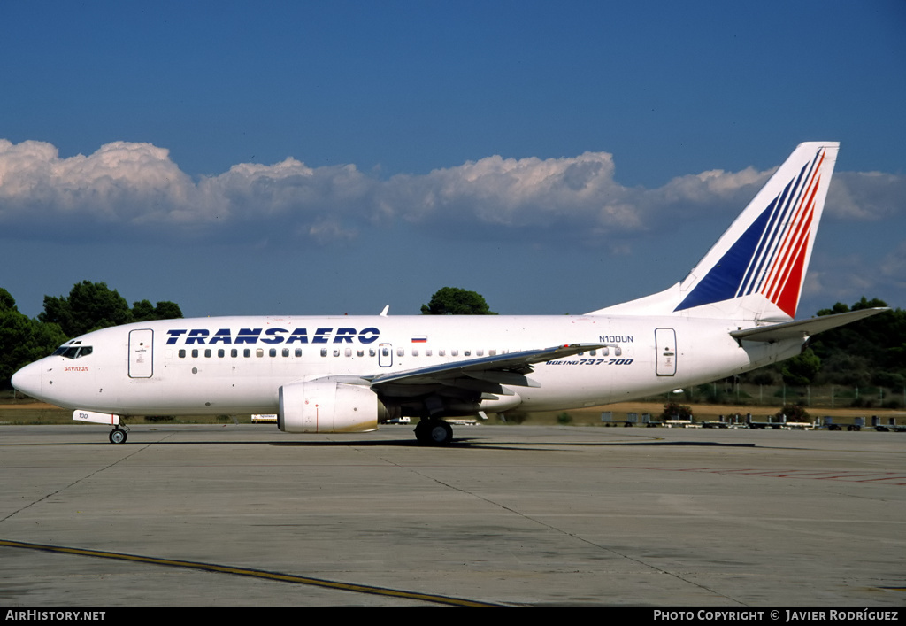 Aircraft Photo of N100UN | Boeing 737-7K9 | Transaero Airlines | AirHistory.net #532806