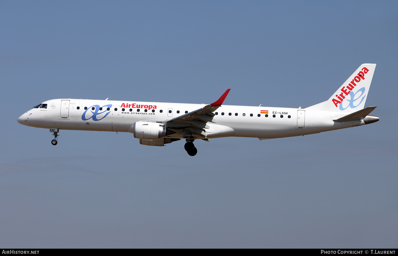 Aircraft Photo of EC-LKM | Embraer 195LR (ERJ-190-200LR) | Air Europa | AirHistory.net #532827