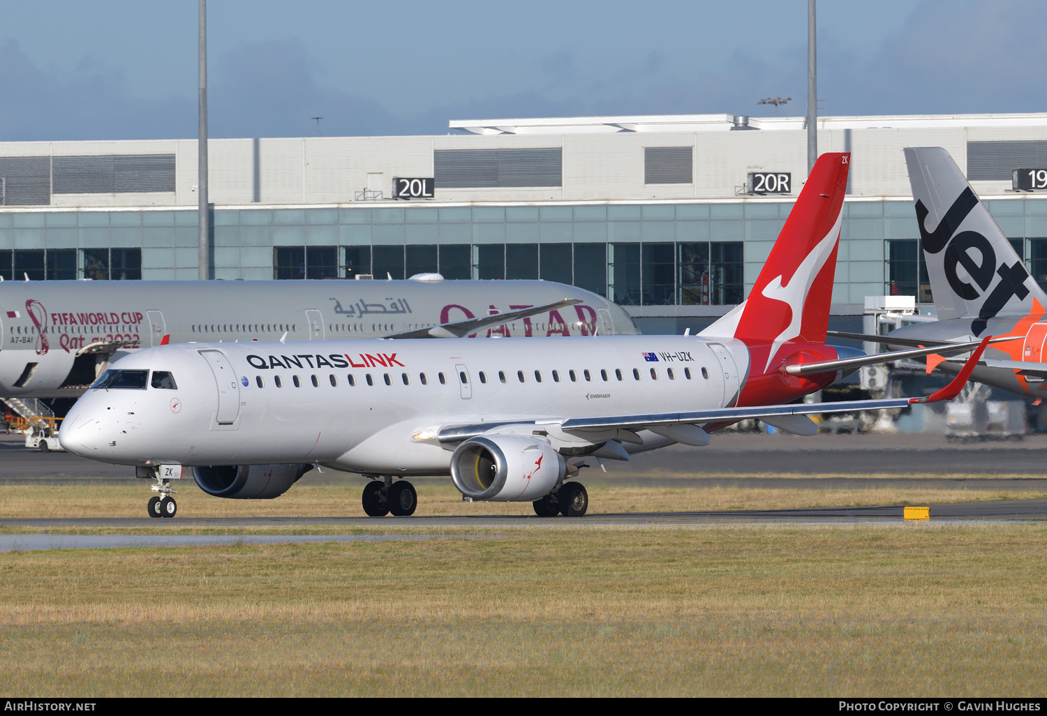 Aircraft Photo of VH-UZK | Embraer 190AR (ERJ-190-100IGW) | QantasLink | AirHistory.net #532878