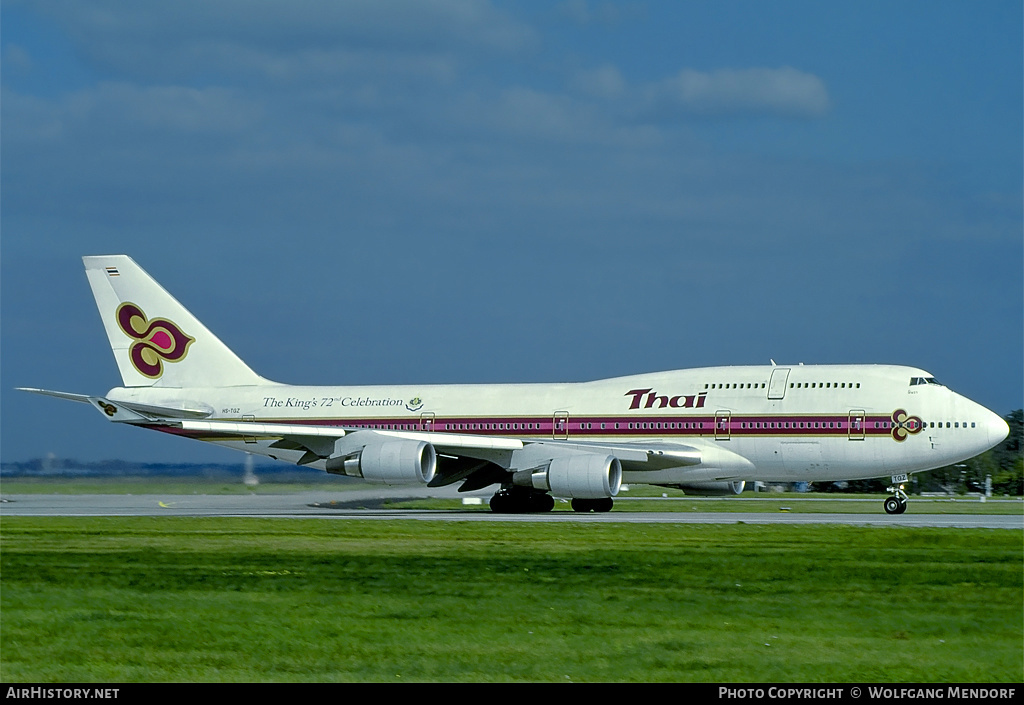 Aircraft Photo of HS-TGZ | Boeing 747-4D7 | Thai Airways International | AirHistory.net #532908
