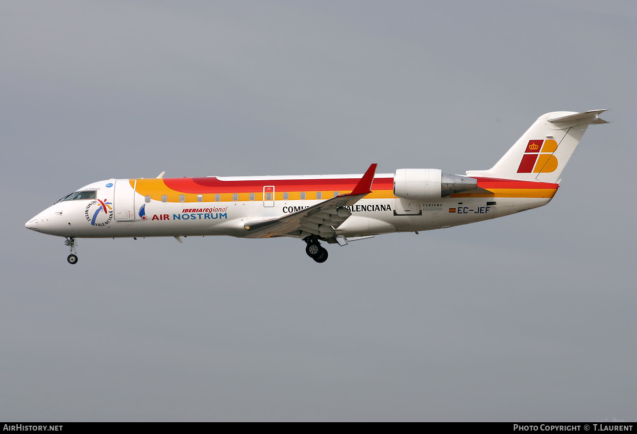 Aircraft Photo of EC-JEF | Bombardier CRJ-200ER (CL-600-2B19) | Iberia Regional | AirHistory.net #533022