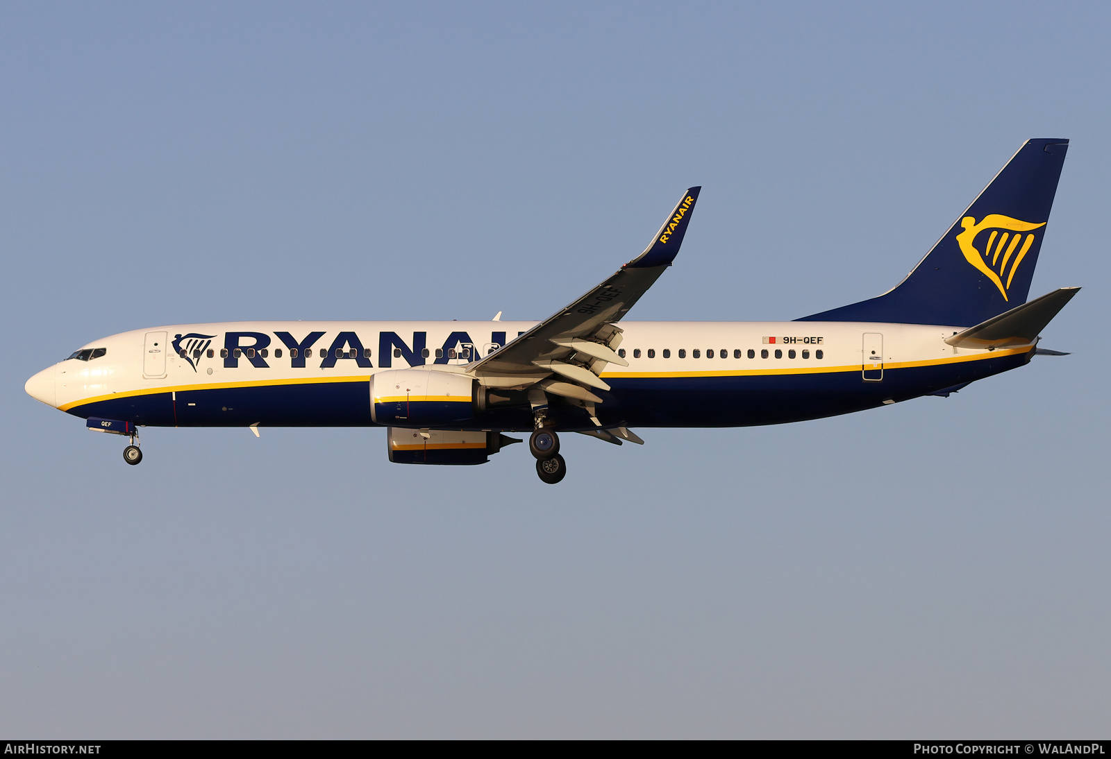 Aircraft Photo of 9H-QEF | Boeing 737-800 | Ryanair | AirHistory.net #533085