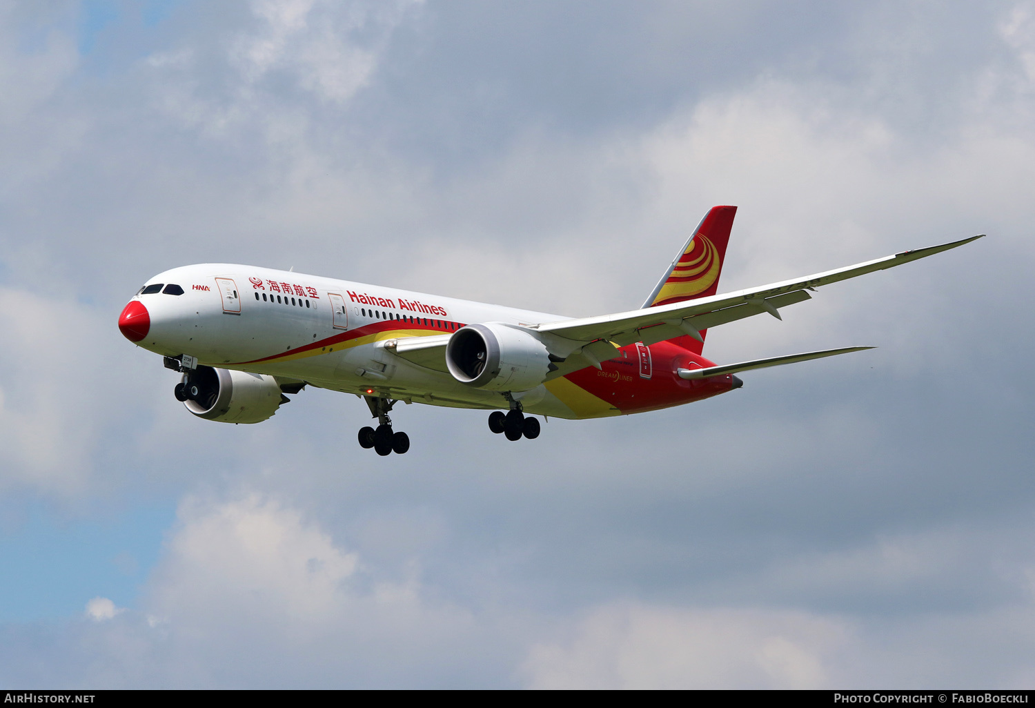 Aircraft Photo of B-2738 | Boeing 787-8 Dreamliner | Hainan Airlines | AirHistory.net #533132