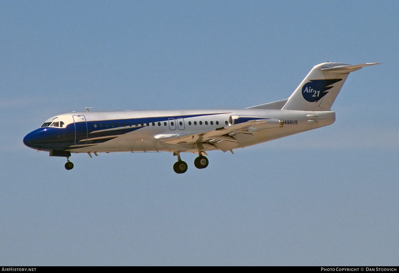 Aircraft Photo of N496US | Fokker F28-4000 Fellowship | Air21 | AirHistory.net #533328
