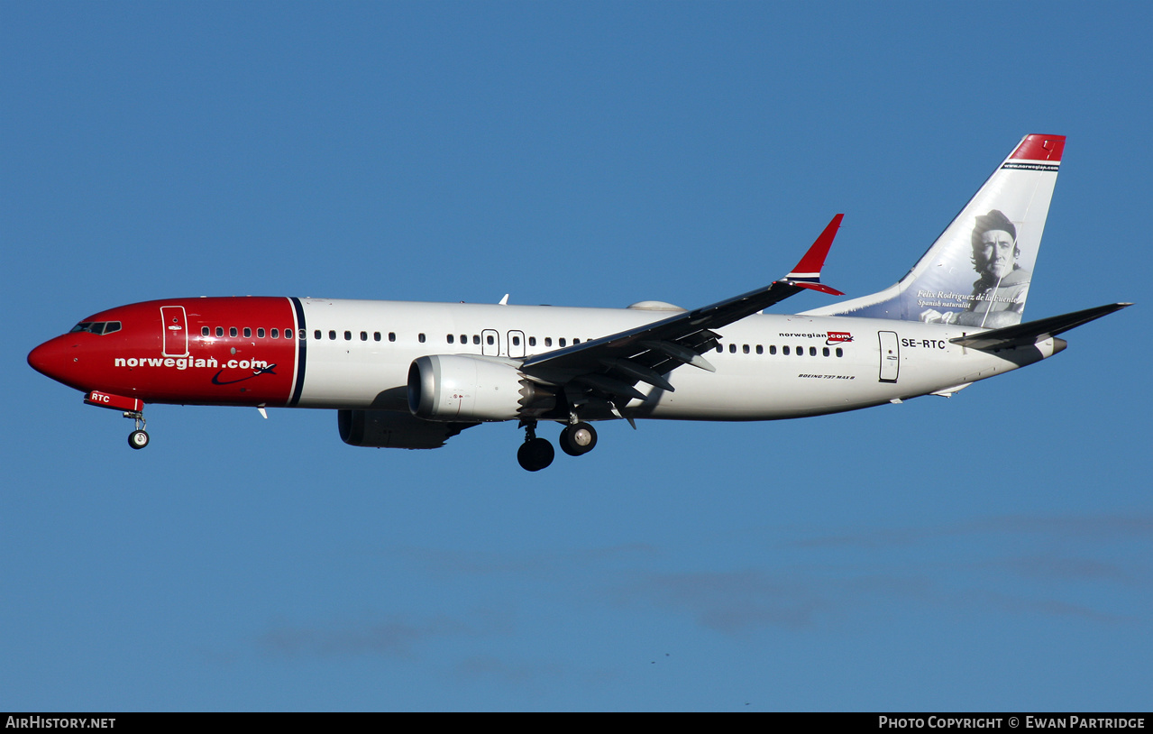 Aircraft Photo of SE-RTC | Boeing 737-8 Max 8 | Norwegian | AirHistory.net #533334