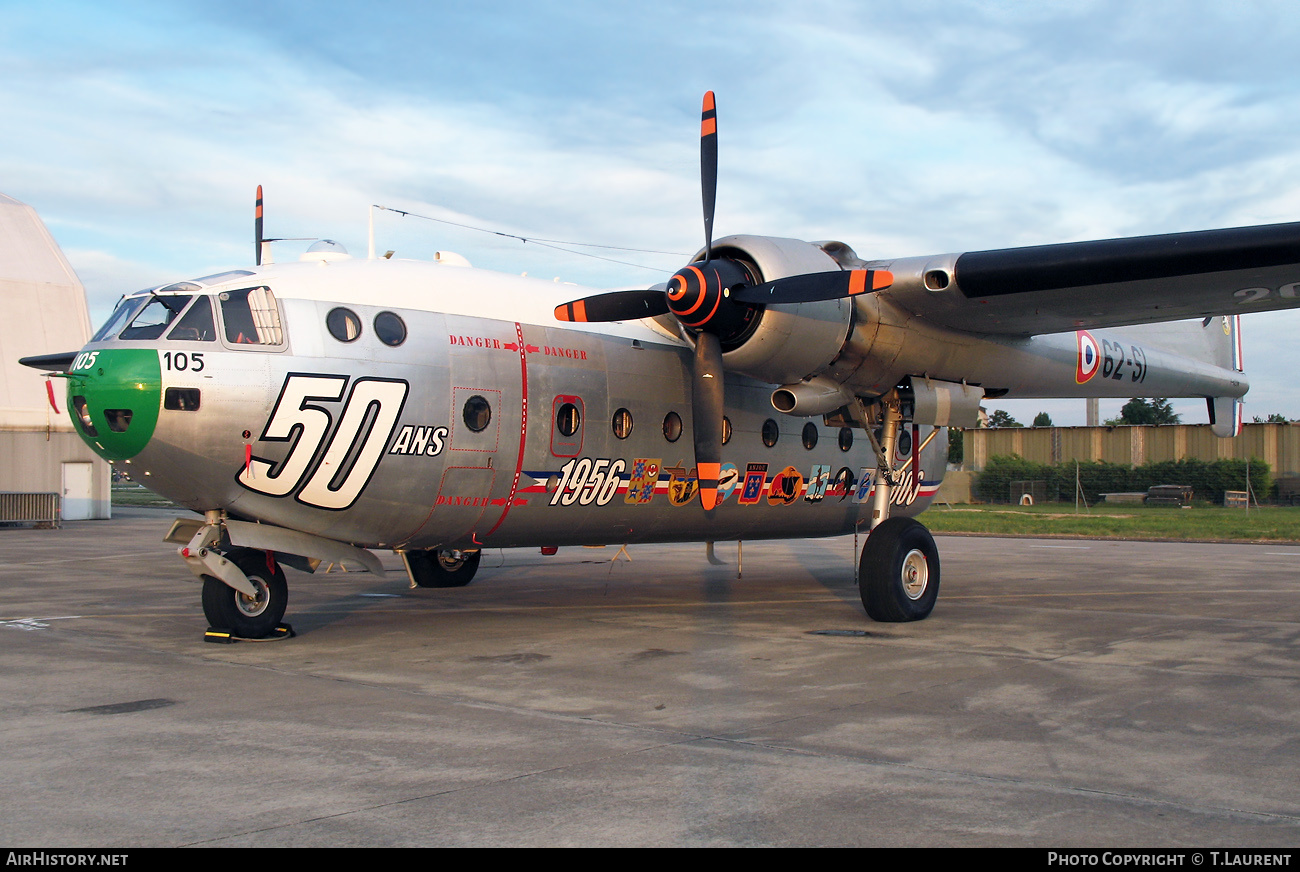 Aircraft Photo of F-AZVM / 105 | Nord 2501F-3 Noratlas | France - Air Force | AirHistory.net #533486