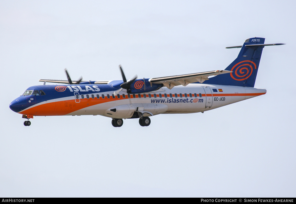 Aircraft Photo of EC-JCD | ATR ATR-72-212 | Islas Airways | AirHistory.net #533511