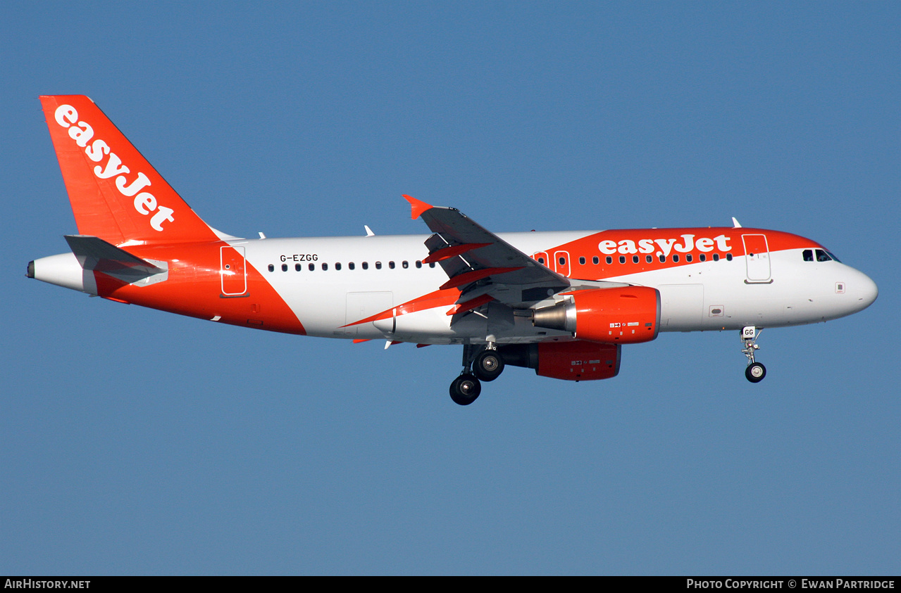 Aircraft Photo of G-EZGG | Airbus A319-111 | EasyJet | AirHistory.net #533559
